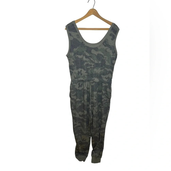 JANE AND DELANCEY Camouflage Camo Print Sleeveless Lounge Jumpsuit One Piece - Picture 6 of 8